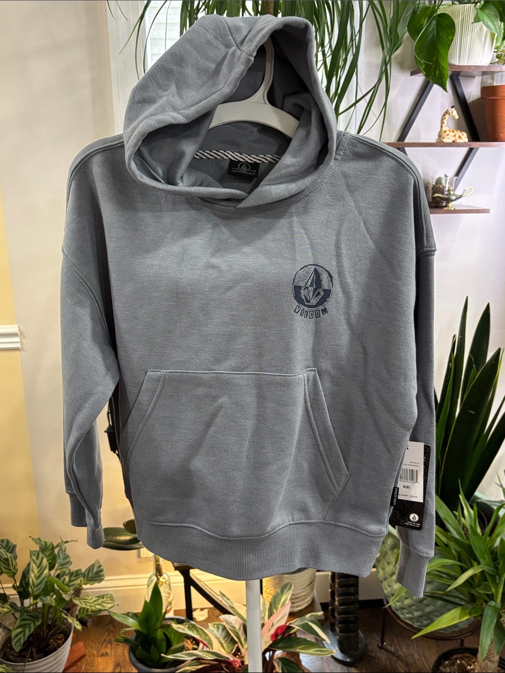Volcom boys blue slate Hooded Pullover Sweatshirt
